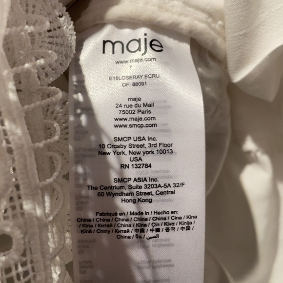 Maje white lace peplum top - Picture 9 of 9